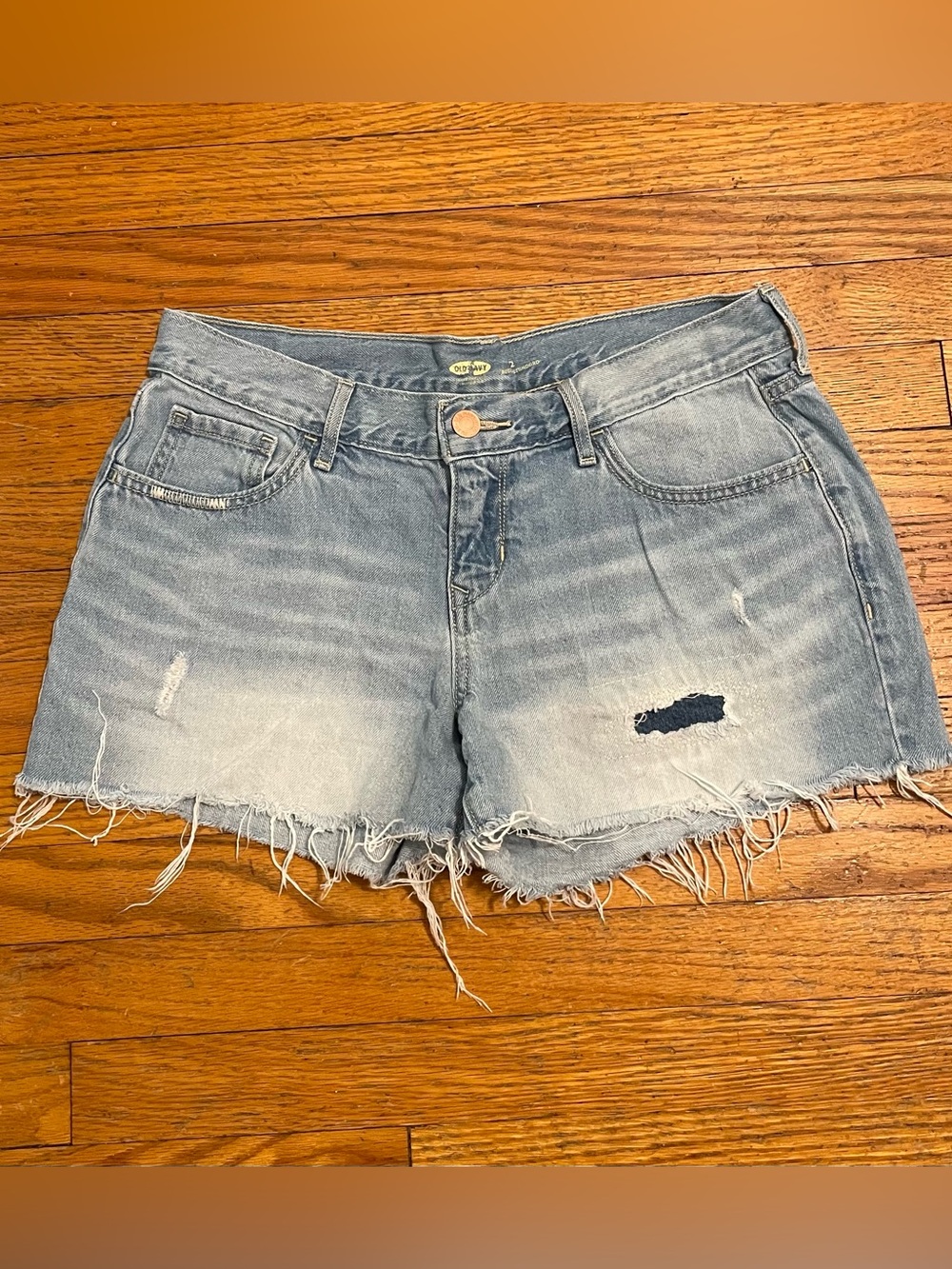 Old Navy Light Wash Distressed Denim Shorts